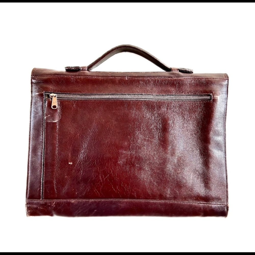 Vintage 1980’s Leather Carrying Brief - Picture 2 of 7